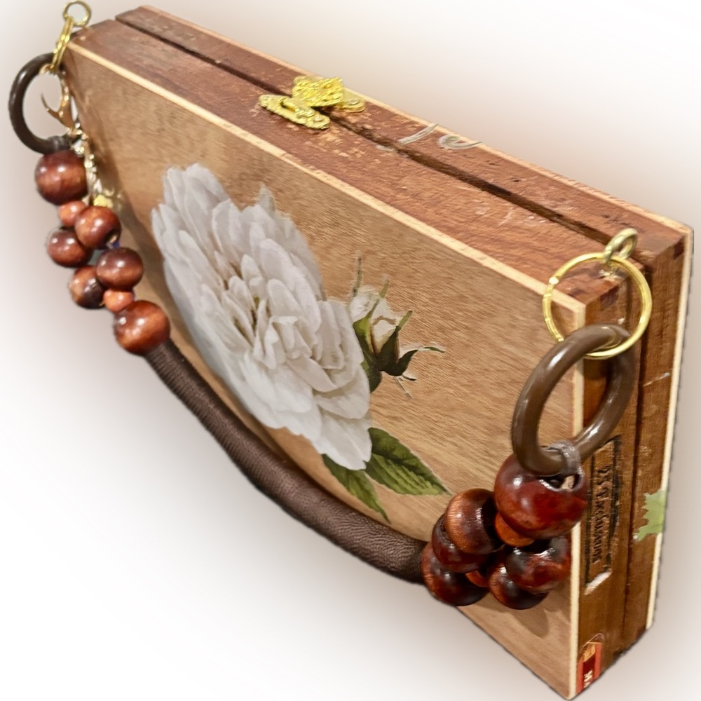 Floral Cigar Box Purse